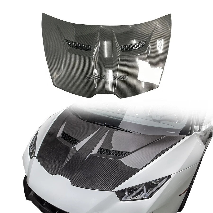 V Style Dry Carbon Fiber Hood for Lambor Huracan Coupe EVO LP580-2 LP610-4 2014-2019 Bonnet Body Kit